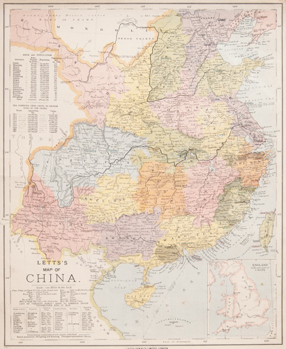 China antique map 1884